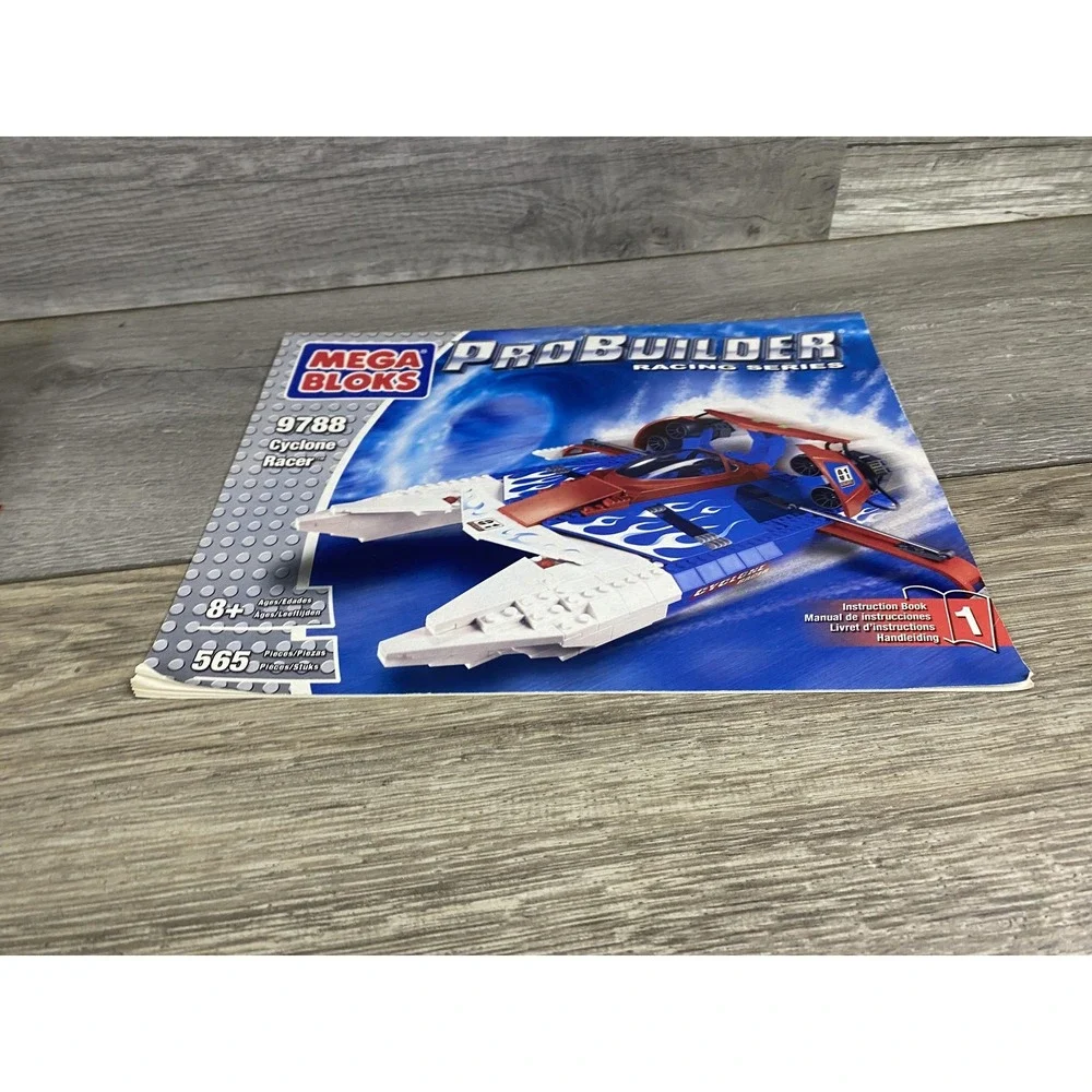 Vintage 2003 Mega Bloks ProBuilder 9788 Cyclone‎ Racer Instruction Manual Book 1
